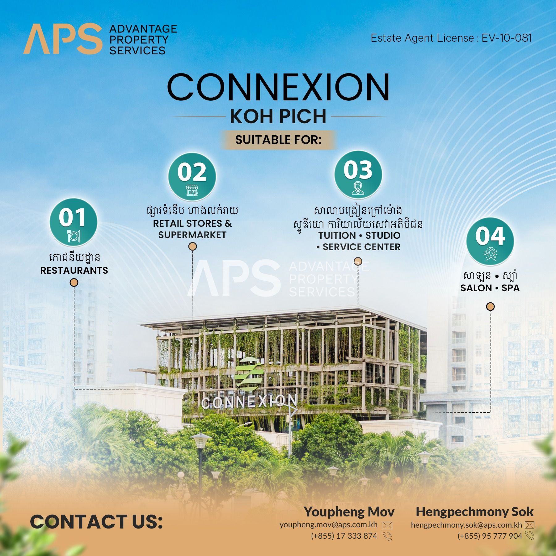 Connexion (Koh Pich) Shops for Rent
