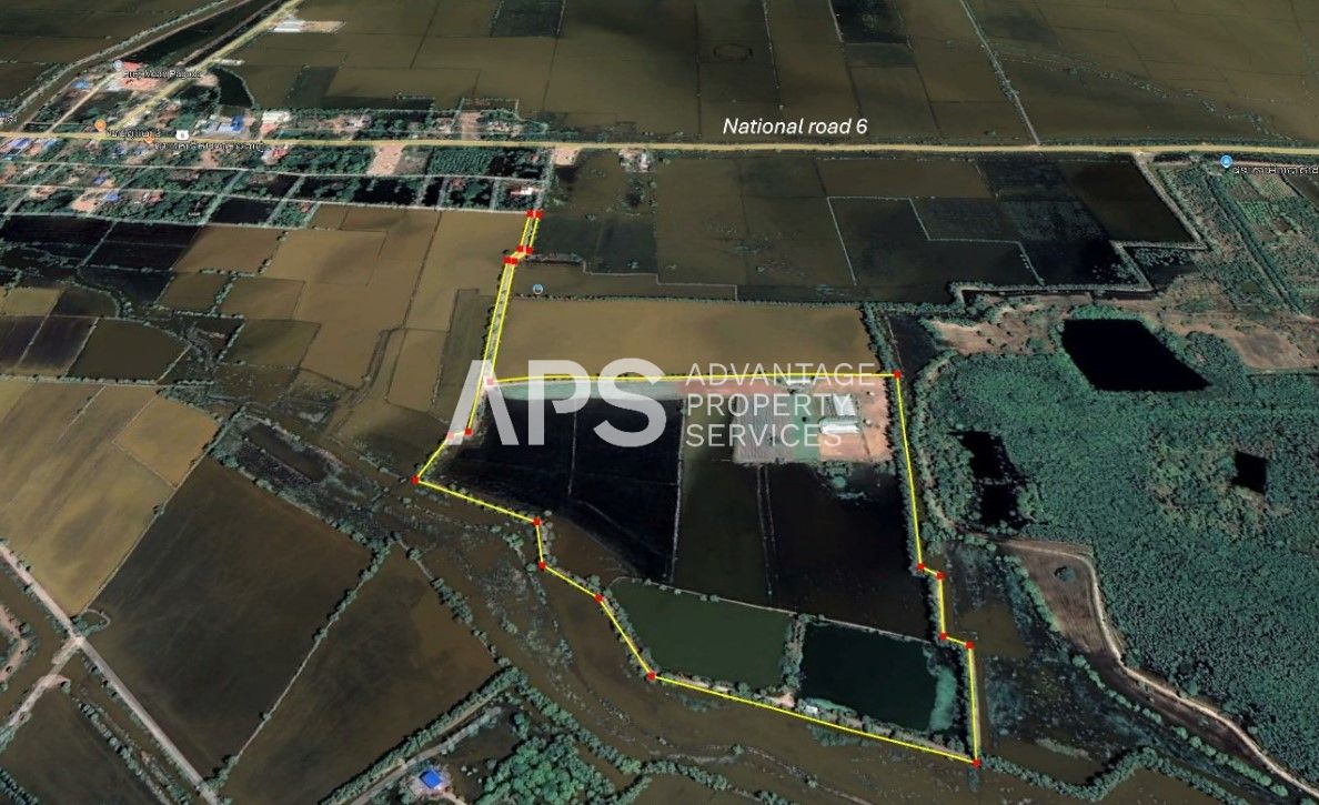 14 Hectare Land For Sale | National Road 6 | Banteay Meanchey