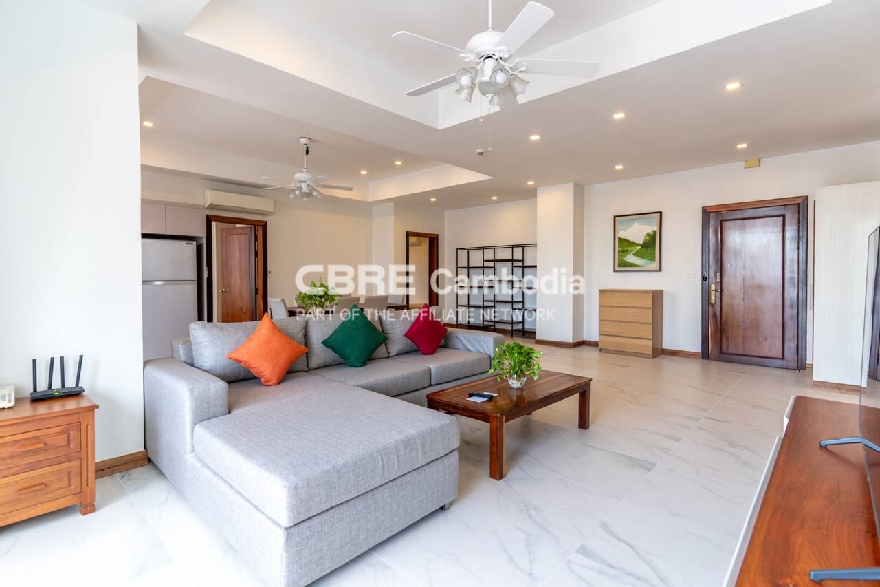 Spacious 3 Bedroom Serviced Apartment For Rent | Tonle Bassac | Phnom Penh