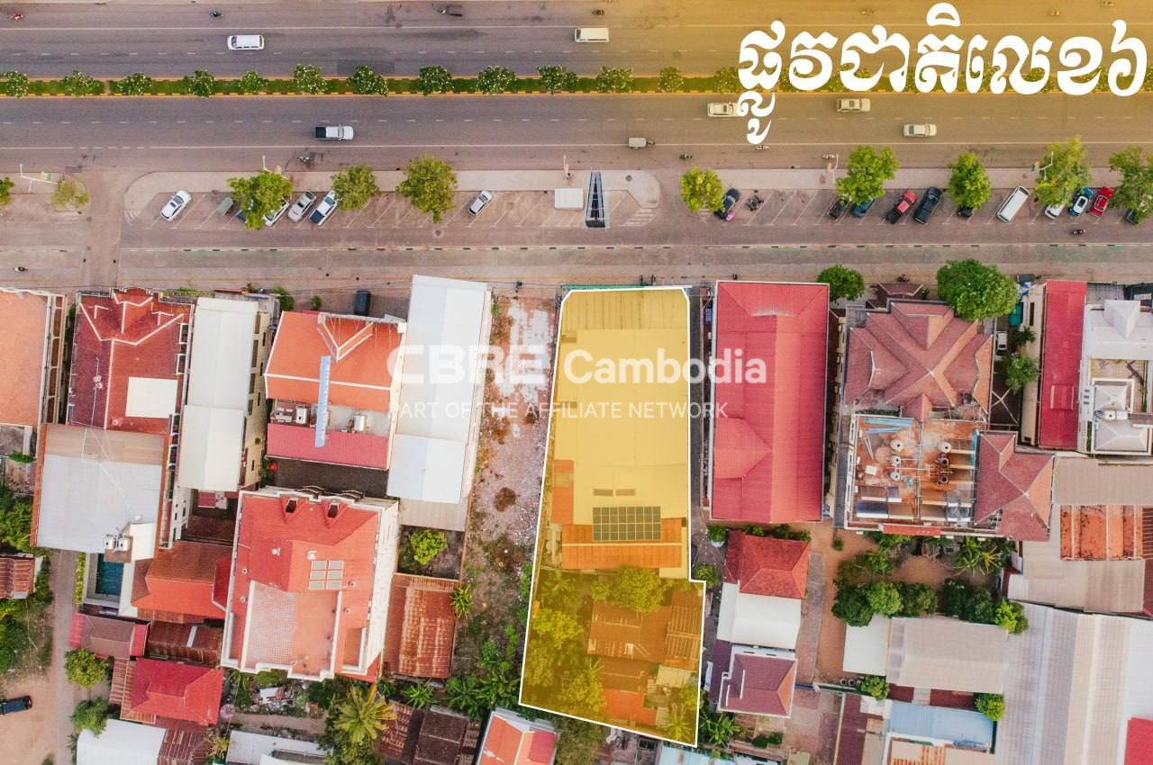 525 SQM – Land and building for Sale – Siem Reap – National 6