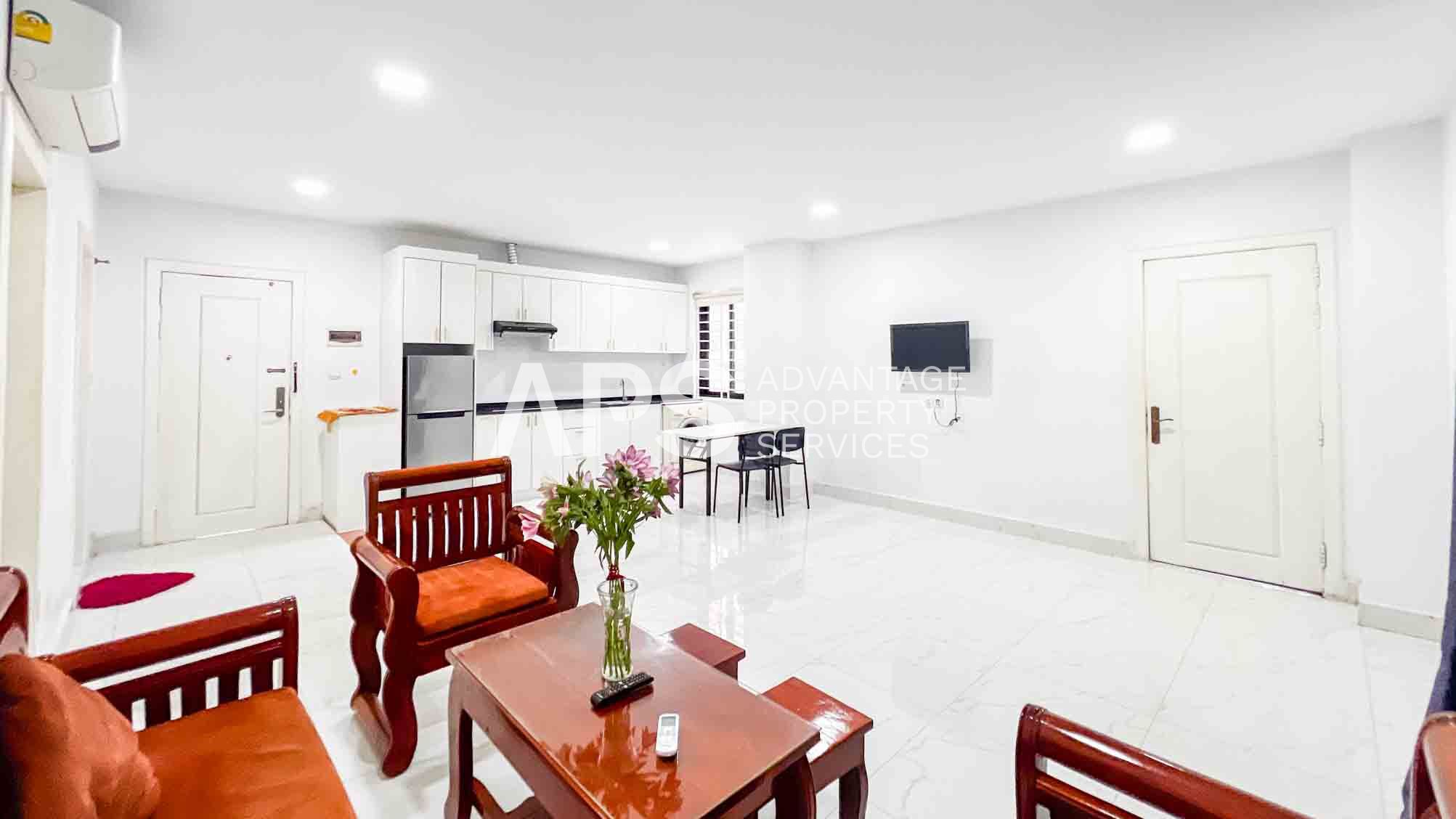 1 Bedroom Serviced Apartment For Rent | Pshar Derm Tkov | Chamkar Mon | Phnom Penh