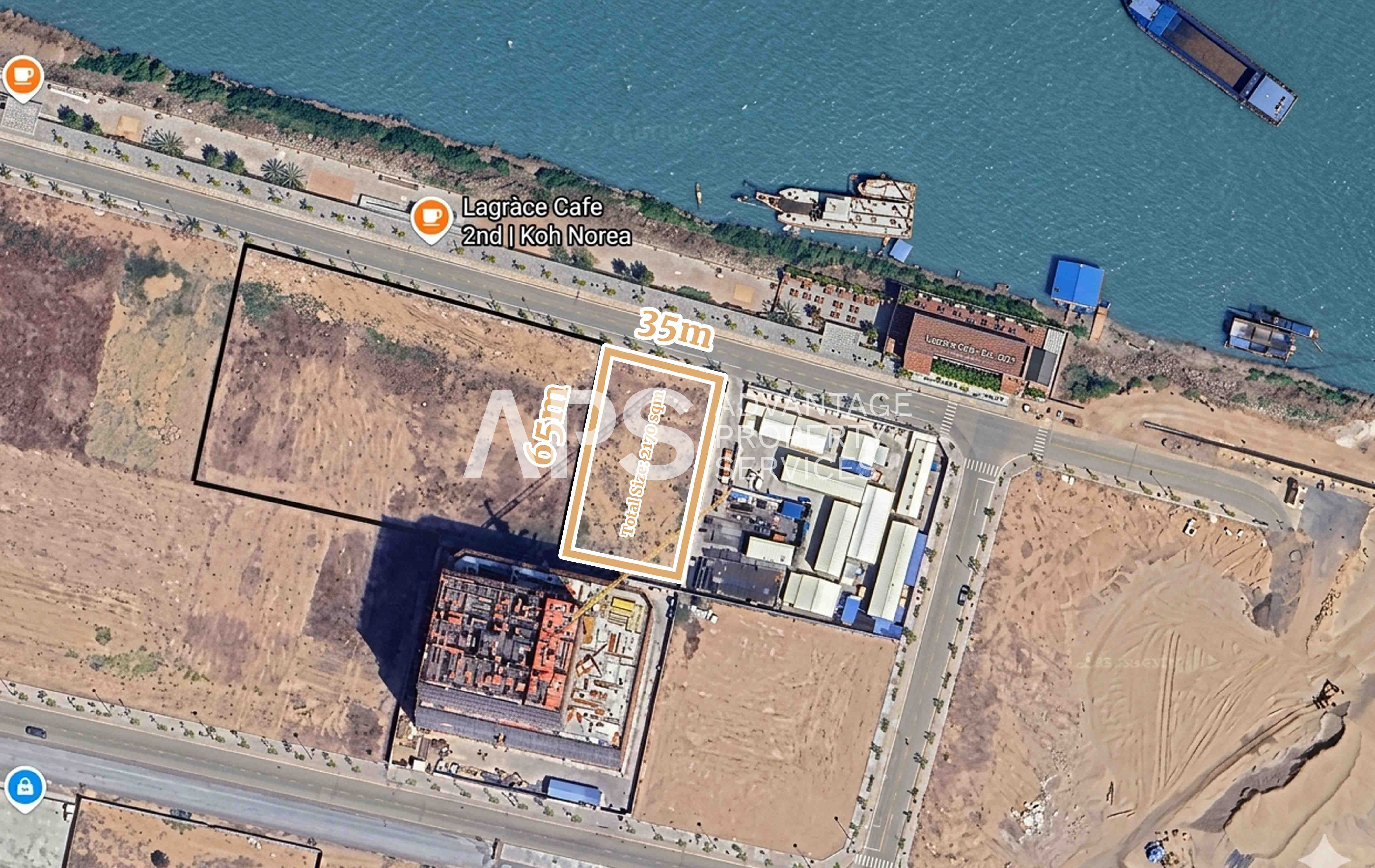 2,170 SQM Riverfront Land For Sale  | Norea Island | Chbar Ampov | Phnom Penh